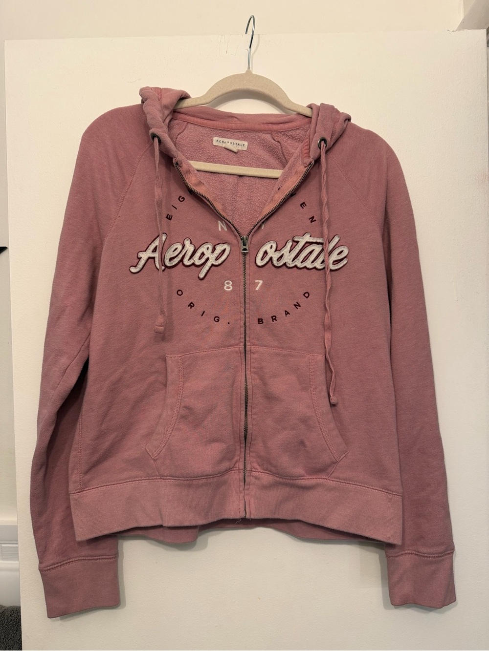 Aeropostale Dusty Rose Zip-Up Hoodie